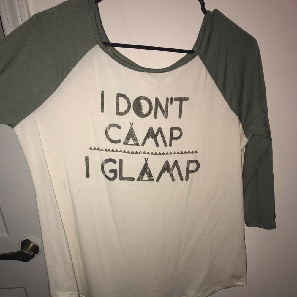 Graphic camping half sleeve t-shirt.
